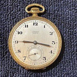 ⏱️⏱️⏱️ Vtg- Pre 1923 - Hudson Maxim -  Bulova - antique pocket watch. ⏱️⏱️⏱️⏱️